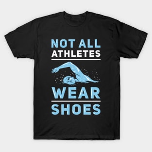 SWIMMING: Athletes Shoes T-Shirt